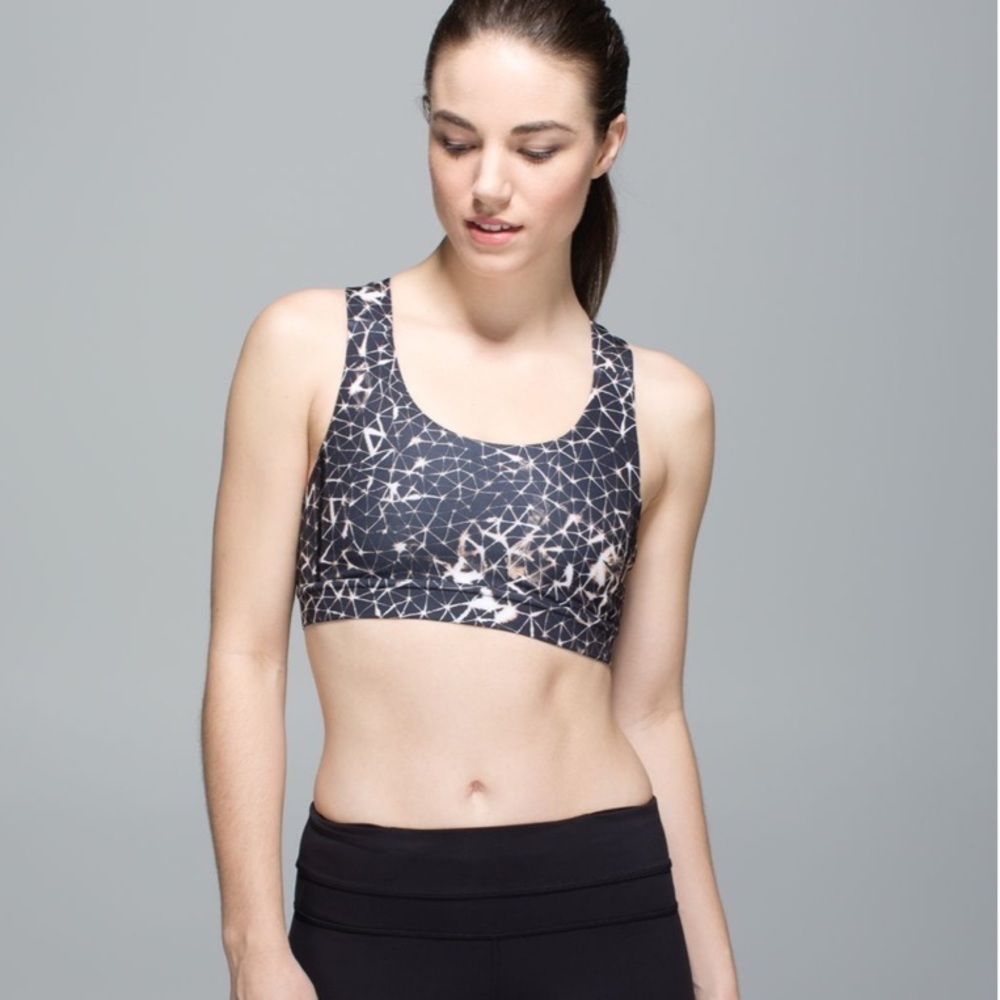 Lululemon All Sport Bra Adjustable Star Crushed Multi Black Size 4